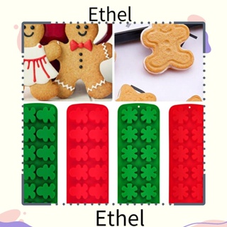 Ethel1 แม่พิมพ์ซิลิโคน ธีมคริสต์มาส สําหรับทําเบเกอรี่ ช็อคโกแลต เค้ก สโนว์แมน