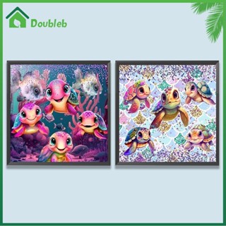 【Doub X ✮】ภาพวาดปักเพชร ทรงกลม ลายเต่า 5D DIY สําหรับตกแต่งบ้าน ✮