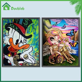 【Doub X ✮】ภาพวาดปักเพชร ทรงกลม ลายการ์ตูน 5D DIY สําหรับตกแต่งบ้าน ✮