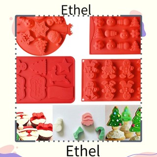 Ethel1 แม่พิมพ์สบู่ รูปสโนว์แมน คริสต์มาส สําหรับตกแต่งบ้าน เทศกาลคริสต์มาส