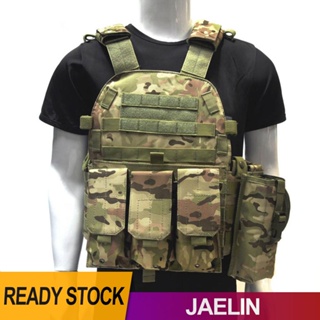 เสื้อกั๊กล่าสัตว์ Airsoft ปรับได้ สําหรับตั้งแคมป์ ท่องเที่ยว กีฬา [Jaelin.th]