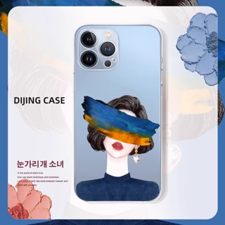 เคสโทรศัพท์มือถือแบบใส ลายเด็กผู้หญิง แฟชั่น สําหรับ Iphone 14Promax 13Pro 11 12mini 8plus7 6s xr xsmax