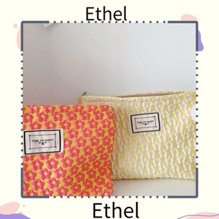 Ethel1 กระเป๋าเครื่องสําอาง ลายดอกไม้น่ารัก ความจุขนาดใหญ่ สําหรับห้องน้ํา