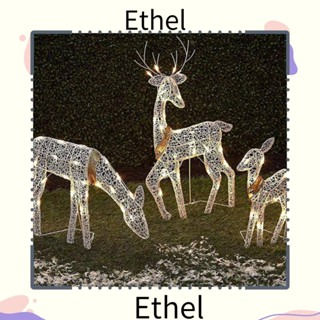 Ethel1 โคมไฟ LED รูปกวางเรนเดียร์ คริสต์มาส สําหรับตกแต่งบ้าน