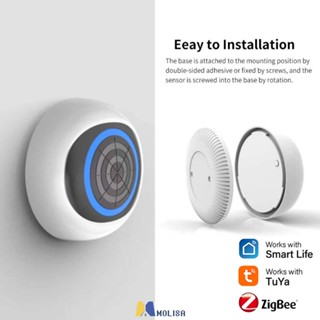 2023 ใหม่ Tuya Zigbee Smart Human Presence Sensor Micro-motion Detect Human Motion Detector MOLISA