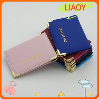 Liaoy กระเป๋าสตางค์ หนัง PU สวยหรู สําหรับใส่บัตร หนังสือเดินทาง