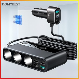 ❤ Domybest เต้าเสียบที่จุดบุหรี่ DC 154W PD QC3.0 สําหรับรถยนต์ ยานพาหนะ