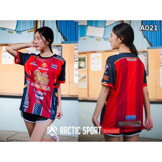 พร้อมส่ง ใหม่ เสื้อยืดลําลอง แขนสั้น พิมพ์ลายทีมชาติไทย แฟชั่นฤดูร้อน สําหรับสตรี