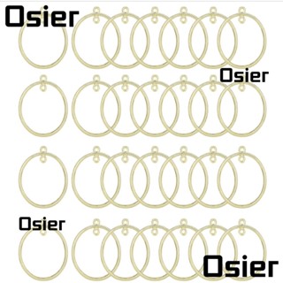 Osier1 ต่างหูสตั๊ด โลหะผสม ชุบทอง ทรงกลม 2 ห่วง 30*33 มม. สําหรับเครื่องประดับ