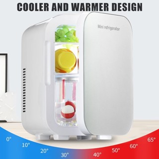 Computer Ac.lr ตู้เย็นขนาดเล็กกะทัดรัด 8 L Single Core มัลติฟังก์ชั่นแบบพกพาคูลเลอร์อุ่นตู้เย็นเศษไม้