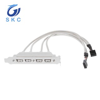 เมนบอร์ดคู่ 9Pin Header to 4Port USB 2.0 Female Cable PCI Bracket