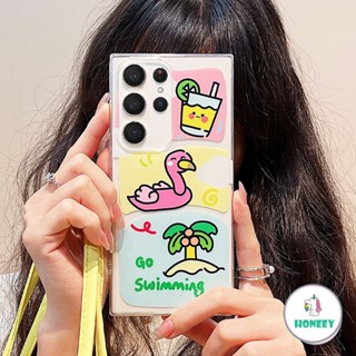 SAMSUNG เคสโทรศัพท์มือถือ ลายเป็ดว่ายน้ํา ฤดูร้อน สําหรับ A23 A13 A04 A32 A12 A22 4G s21 Ultra S23 S22 Ultra A50s A30s A52 4G 5G A52S A51 A10S A71 A73 5G