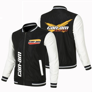 can-am LOGO baseball uniform Spyder F3 motorcycle outdoor driving color matching thin sports windproof jacket