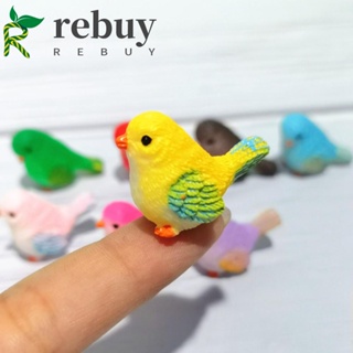 Rebuy โมเดลนกจิ๋วน่ารัก ขนาดเล็ก สําหรับตกแต่งบ้านตุ๊กตา สวน DIY