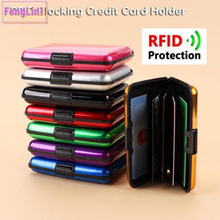 Fengling ที่ใส่บัตรเครดิต อลูมิเนียม กันน้ํา บล็อก RFID บัตรประจําตัวโลหะ