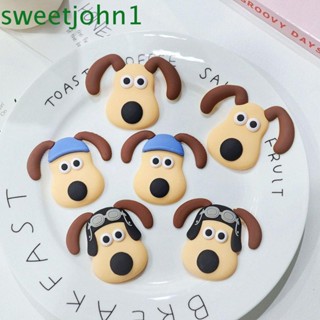 Sweetjohn แผ่นแพทช์ ลายการ์ตูนสุนัขน่ารัก 3D DIY สําหรับตกแต่งเครื่องประดับ กิ๊บติดผม โทรศัพท์ 10 ชิ้น