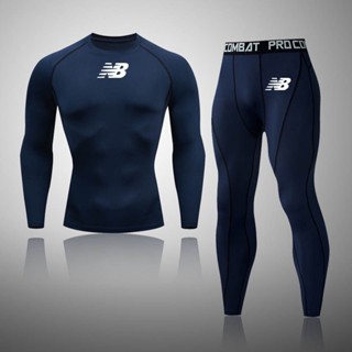 [พร้อมส่ง] ชุดกีฬา เสื้อกีฬาแขนยาว กางเกงสกินนี่ กางเกงขายาว ด้านใน กางเกงบอล ลื่น