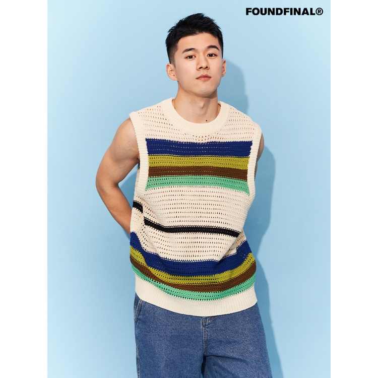 เสื้อกั๊ก ลายทาง ทรงหลวม ทันสมัย แฟชั่นฤดูใบไม้ผลิ สําหรับผู้ชาย