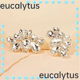 Eucalytus1 คลิปหัวเข็มขัด ประดับพลอยเทียม แฮนด์เมด สําหรับตกแต่งรองเท้าเจ้าสาว งานแต่งงาน 2 ชิ้น 1 คู่