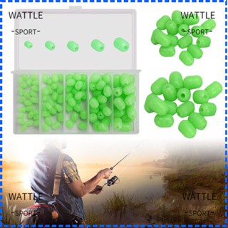 Wattle ลูกปัดลอยน้ํา พลาสติก เรืองแสง สําหรับตกปลา 100 ชิ้น ต่อกล่อง