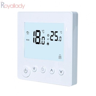 #ROYALLADY#Thermostat เครื่องทําความร้อนใต้พื้น สีขาว ขนาด 8.6x8.6x4 ซม.