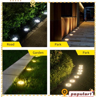 Popular โคมไฟ Led 8 ดวง พลังงานแสงอาทิตย์ กันน้ํา สําหรับติดใต้ดิน ทางเดิน สวน กลางแจ้ง