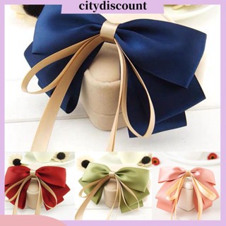 &lt;citydiscount&gt; กิ๊บติดผม ผ้าโพลีเอสเตอร์ ประดับโบว์ แฟชั่นฤดูใบไม้ผลิ สําหรับเด็กผู้หญิง