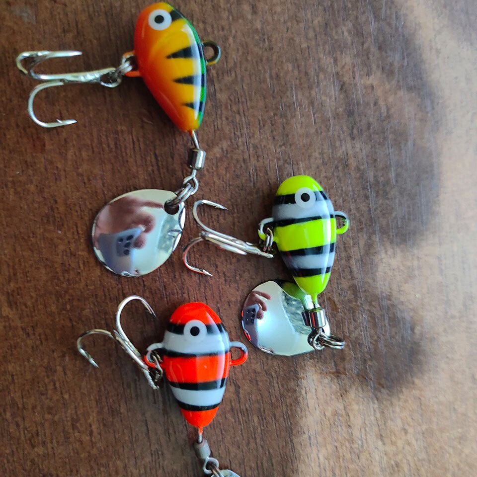 Walk FISH เหยื่อตกปลาสปินเนอร์ แบบสั่นสะเทือน โลหะ ขนาด 10 กรัม 2.1 ซม. อุปกรณ์เสริม สําหรับตกปลาทะเล — صورة 5