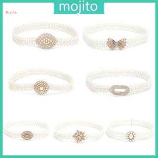 Mojito เข็มขัดลูกปัดมุก เข็มขัดตกแต่งชุด เข็มขัดเพื่อนเจ้าสาว เข็มขัดแต่งงาน