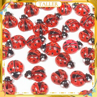 ✧Ready Stcok 50pcs Nail Art Mini Cartoon Small Insect Series Jewelry Colorful Seven Star Ladybug Shape Resin Nail Decoration Manicure Tool For Nail Shop TALLER