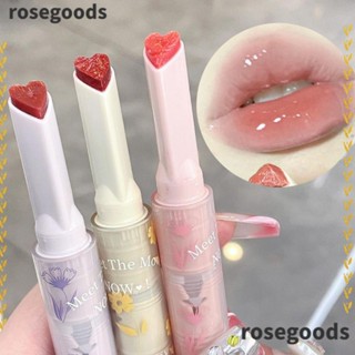 Rosegoods1 ลิปสติก ลิปกลอสเจลลี่ รูปหัวใจ ให้ความชุ่มชื้น ติดทนนาน สําหรับผู้หญิง