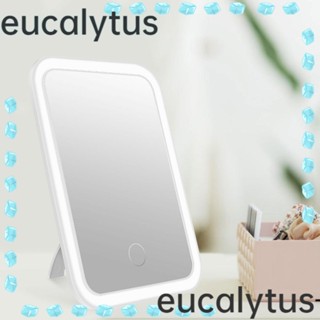 Eucalytus1 กระจกตั้งโต๊ะ LED 25 ดวง หรี่แสงได้ 3 สี สําหรับเดินทาง