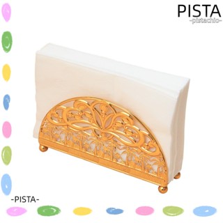 Pista เครื่องจ่ายกระดาษทิชชู่ แบบเหล็ก 5.7 X 1.6 X 3.3 นิ้ว สีทอง สไตล์เรโทร สําหรับห้องครัว