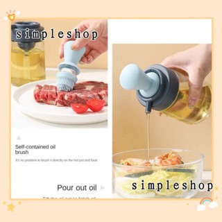 Simple 2 in 1 เครื่องจ่ายน้ํามันมะกอก ขวดแก้ว น้ําส้มสายชู แบบพกพา 550 มล. พร้อมหม้อน้ํามัน ไม่หยด สําหรับบ้าน ร้านอาหาร เบเกอรี่