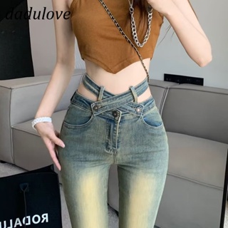 DaDulove💕 New American Ins High Street Retro Micro Flared Jeans Niche High Waist Wide Leg Pants Large Size Trousers