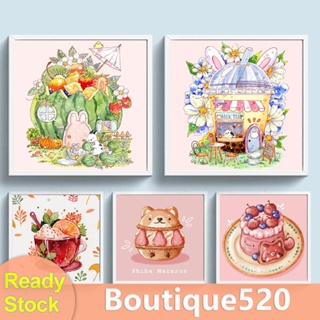 [boutique520.th] ชุดปักครอสสติตช์ ผ้าฝ้าย พิมพ์ลายการ์ตูน 9CT เป็นมิตรกับสิ่งแวดล้อม