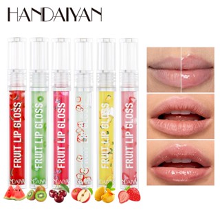 ของแท้ handaiyan ลิปกลอส เนื้อลิขวิด ให้ความชุ่มชื้น 6 สี