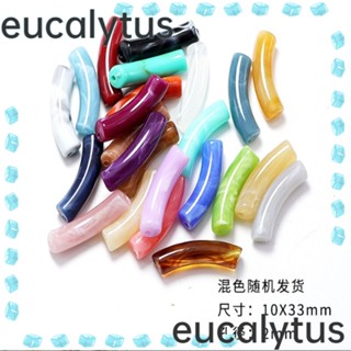 Eucalytus1 ลูกปัดอะคริลิค ทรงโค้ง 33*10 มม. สําหรับทําเครื่องประดับ สร้อยข้อมือ