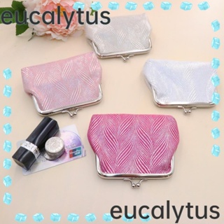 Eucalytus1 กระเป๋าสตางค์ ใบสั้น กระเป๋าถือ ผ้าแคนวาส ใส่เหรียญได้ สําหรับผู้หญิง