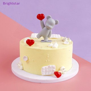 Brightstar ใหม่ ท็อปเปอร์เรซิ่น รูปหมวกสีแดง สําหรับตกแต่งเค้กวันเกิดเด็ก