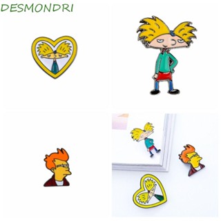 Desmondri Hey Arnold เข็มกลัด โลหะผสม สไตล์เกาหลี พังก์ ตัวละครอนิเมะ หยดน้ํามัน เคลือบปาร์ตี้