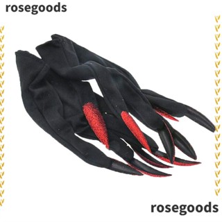 Rosegoods1 ถุงมือคอสเพลย์ ถุงมือโกธิคพังก์ พร้อมกรงเล็บ ตลก เล็บยาว แม่มด เครื่องแต่งกายคอสเพลย์ ฮาโลวีน