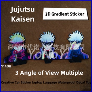 Gp1 สติกเกอร์ ลายการ์ตูนอนิเมะ Jujutsu Kaisen 3D กันน้ํา ไล่โทนสี สําหรับติดตกแต่งรถยนต์ แล็ปท็อป กระเป๋าเดินทาง