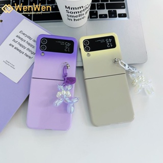 Wenwen เคสโทรศัพท์มือถือ ลายสุนัขเปียโน แฟชั่น สําหรับ Samsung Z Flip4 Z Flip3