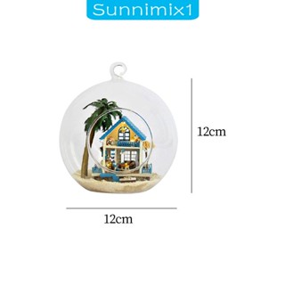 [Sunnimix1] บ้านตุ๊กตาจิ๋ว 3D พร้อมเฟอร์นิเจอร์ ขนาดเล็ก DIY สําหรับตกแต่งบ้านตุ๊กตา คริสต์มาส วันหยุด