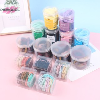 Pinkcool 50/20/30 ชิ้น สีใหม่ ไนลอน ยืดหยุ่น ยางรัดผม สําหรับผู้หญิง ผู้ชาย ผมบาง ขายดี