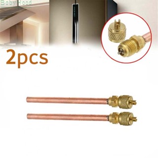 【Big Discounts】2Pcs/Set Air Conditioner Refrigeration Access Valves Copper Tube Filling Parts#BBHOOD