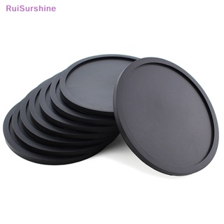 Ruisurshine ใหม่ ที่รองแก้ว ซิลิโคน ทรงกลม กันลื่น ล้างทําความสะอาดได้ 6 ชิ้น