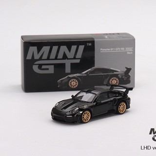 เลขที่ 1: 64 MINIGT โมเดลรถยนต์ 401 Porsche 911 Japan Version GT2 RS สีดํา