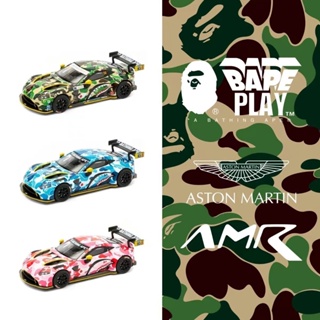 ใหม่ พร้อมส่ง โมเดลรถยนต์ POPRACE BAPE Joint Aston Martin GT3 1: 64